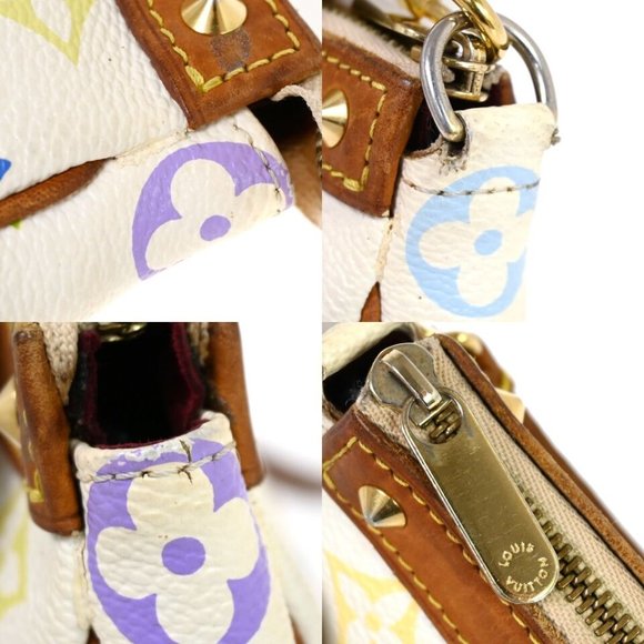 LOUIS VUITTON Pochette Accessoires Hand Bag Monogram Multi White M92649 - Picture 11 of 16